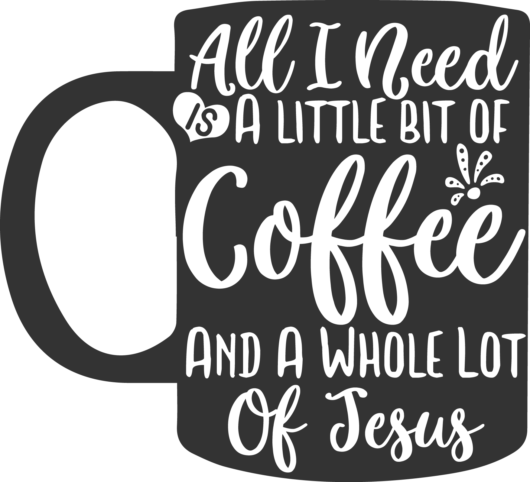 All I Need Is A Little Bit Of Coffee And free SVG cut file preview