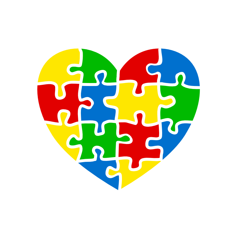 Autism Puzzle Heart free SVG cut file