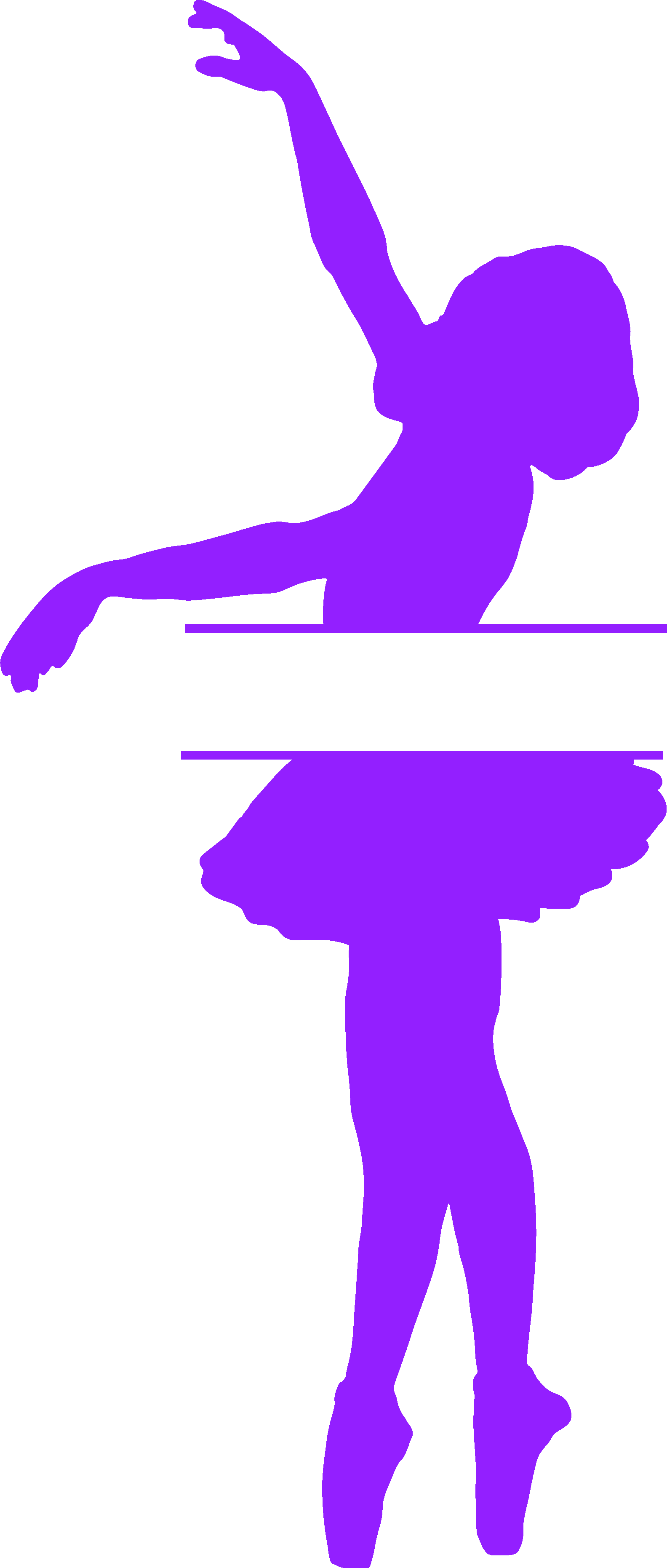 Ballerina Split Monogram free SVG cut file