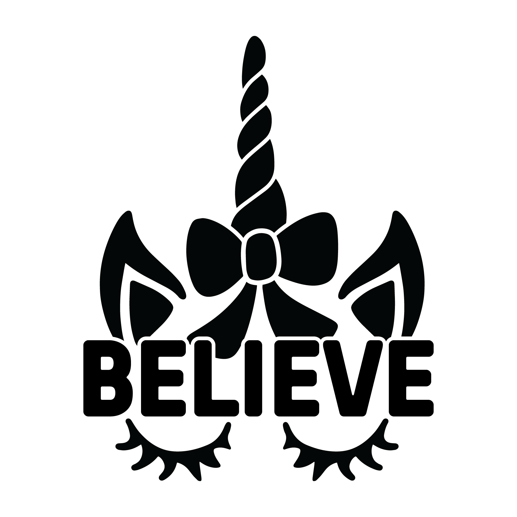 Believe free SVG cut file