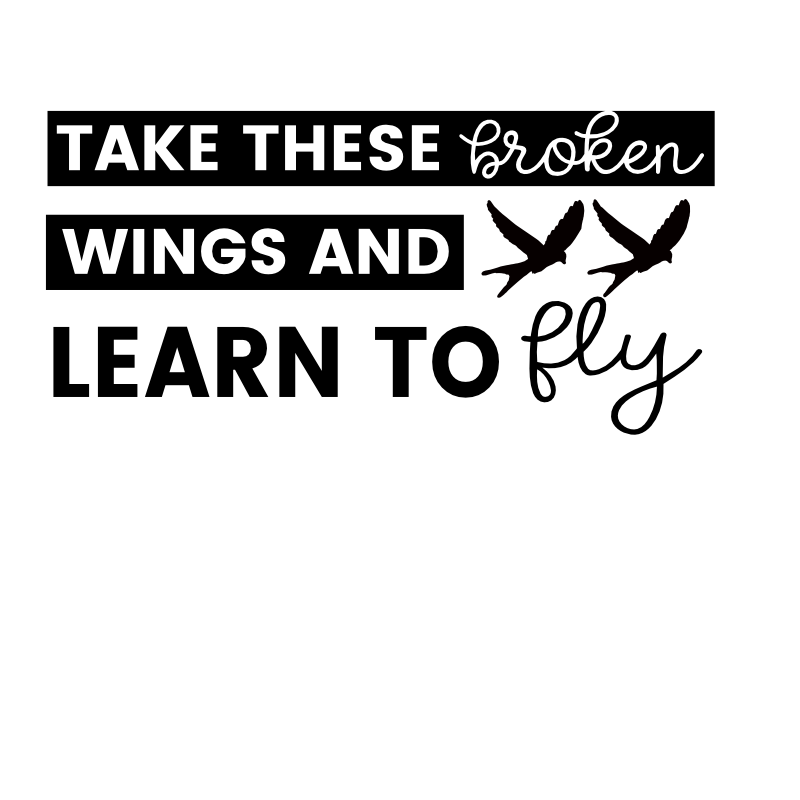 Broken Wings Fly free SVG cut file preview