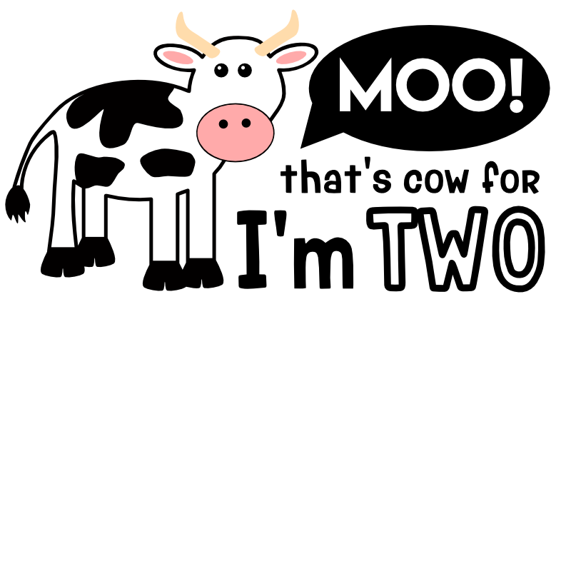 Cow Moo Two free SVG cut file