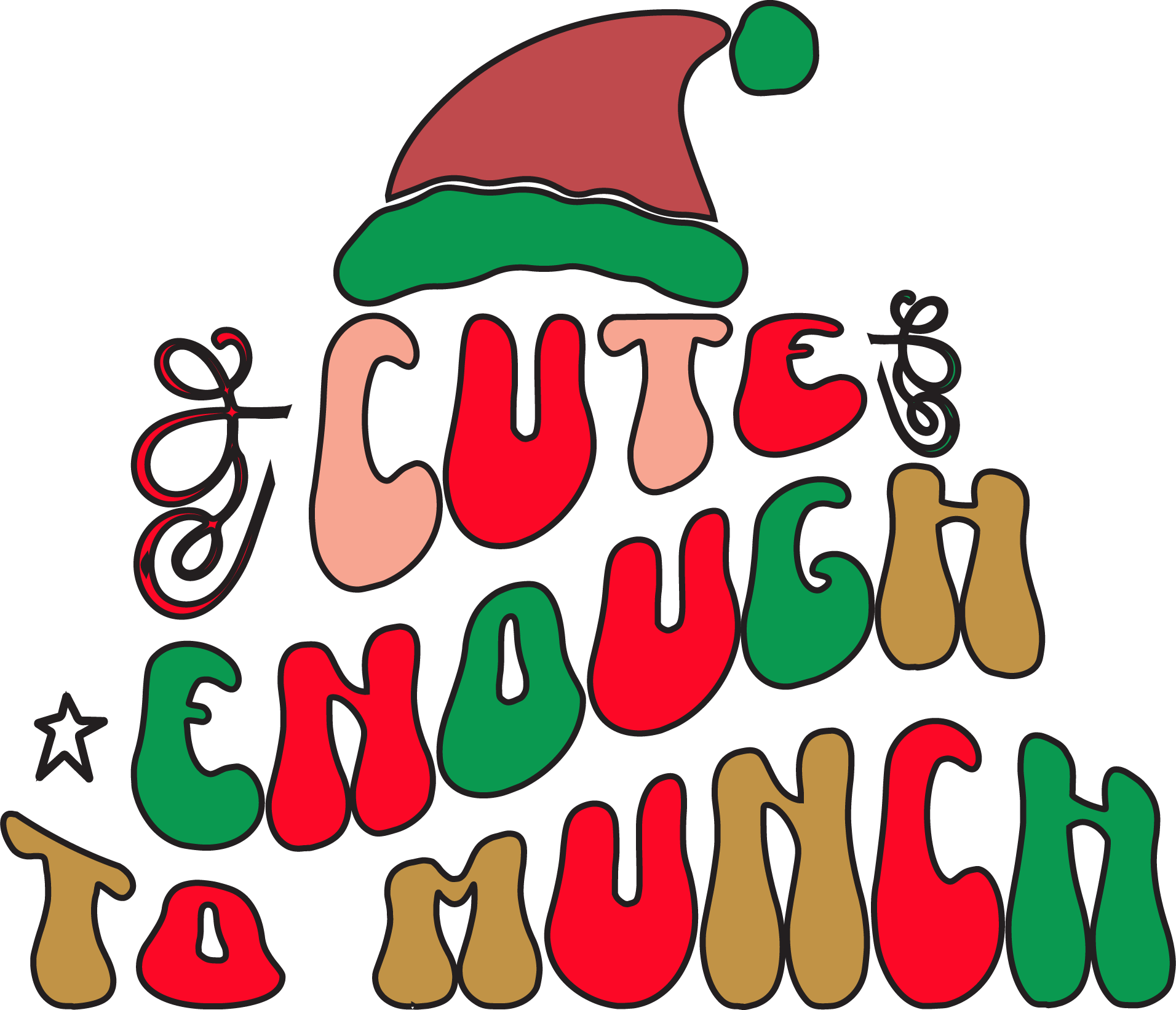 Cute Enough to Munch free SVG cut file