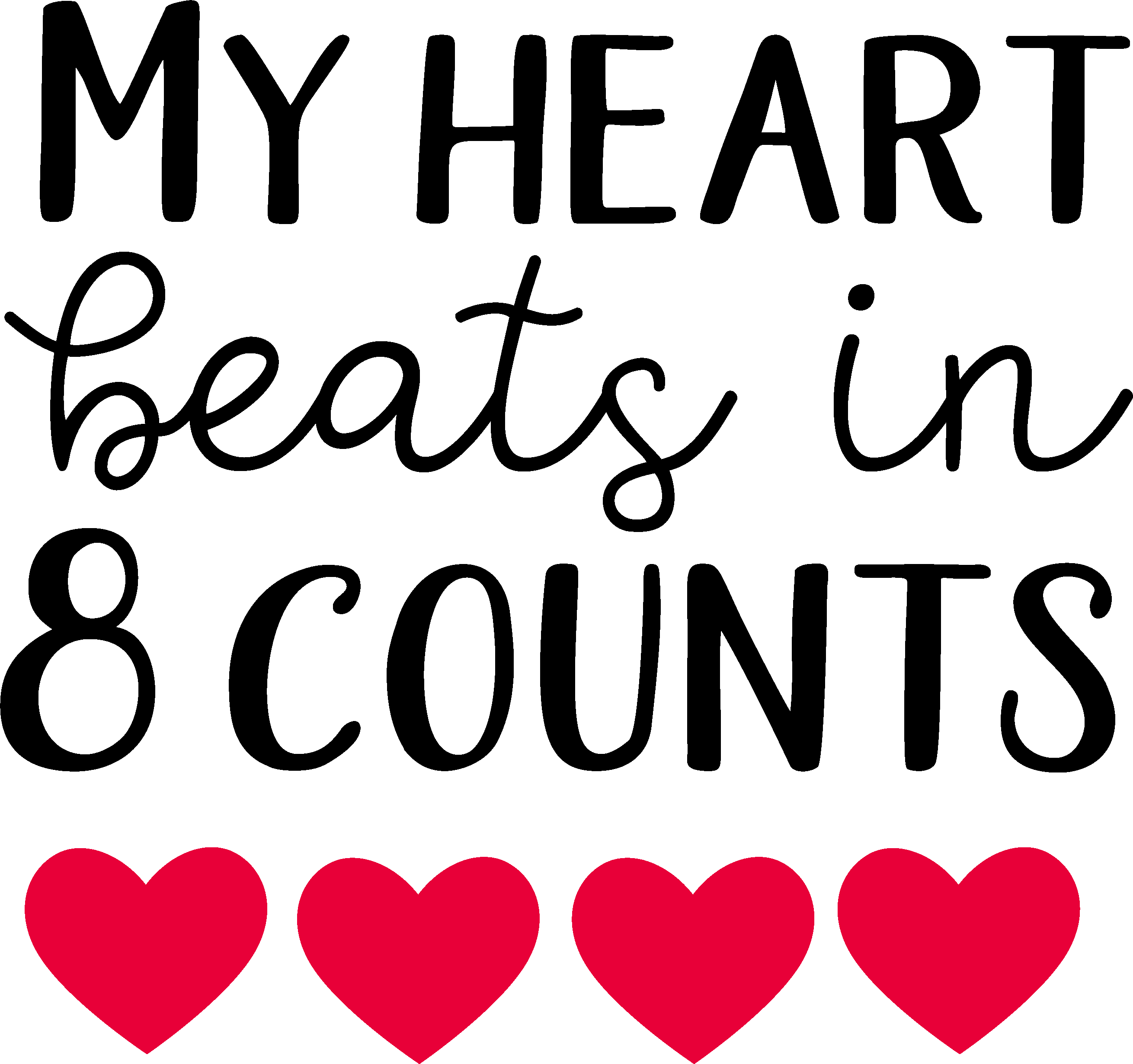 Dancer Heart Beats In Counts free SVG cut file