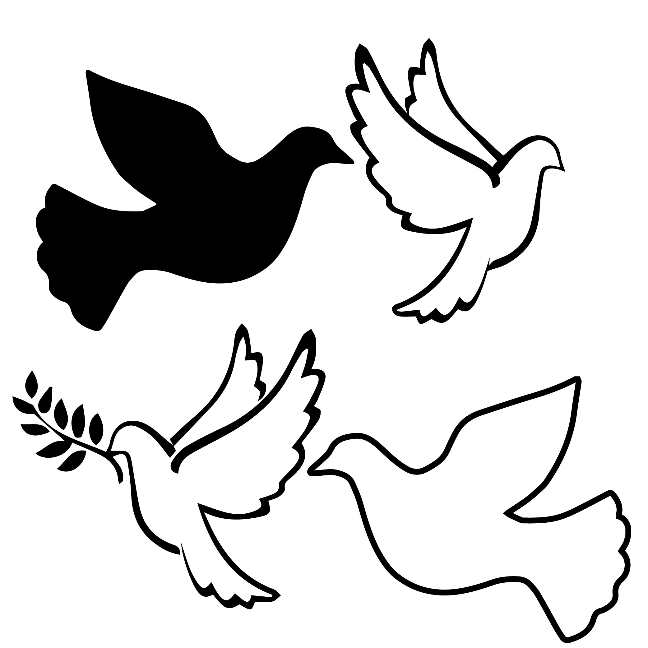 Dove free SVG cut file