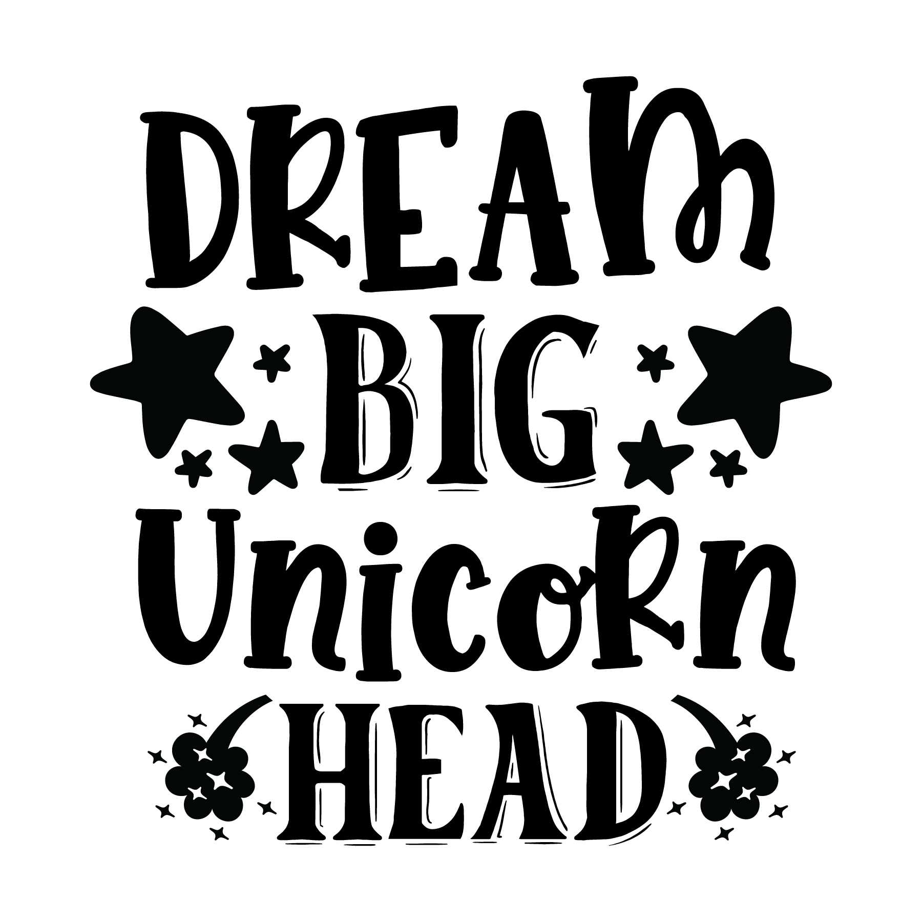 Dream Big Unicorn Head free SVG cut file