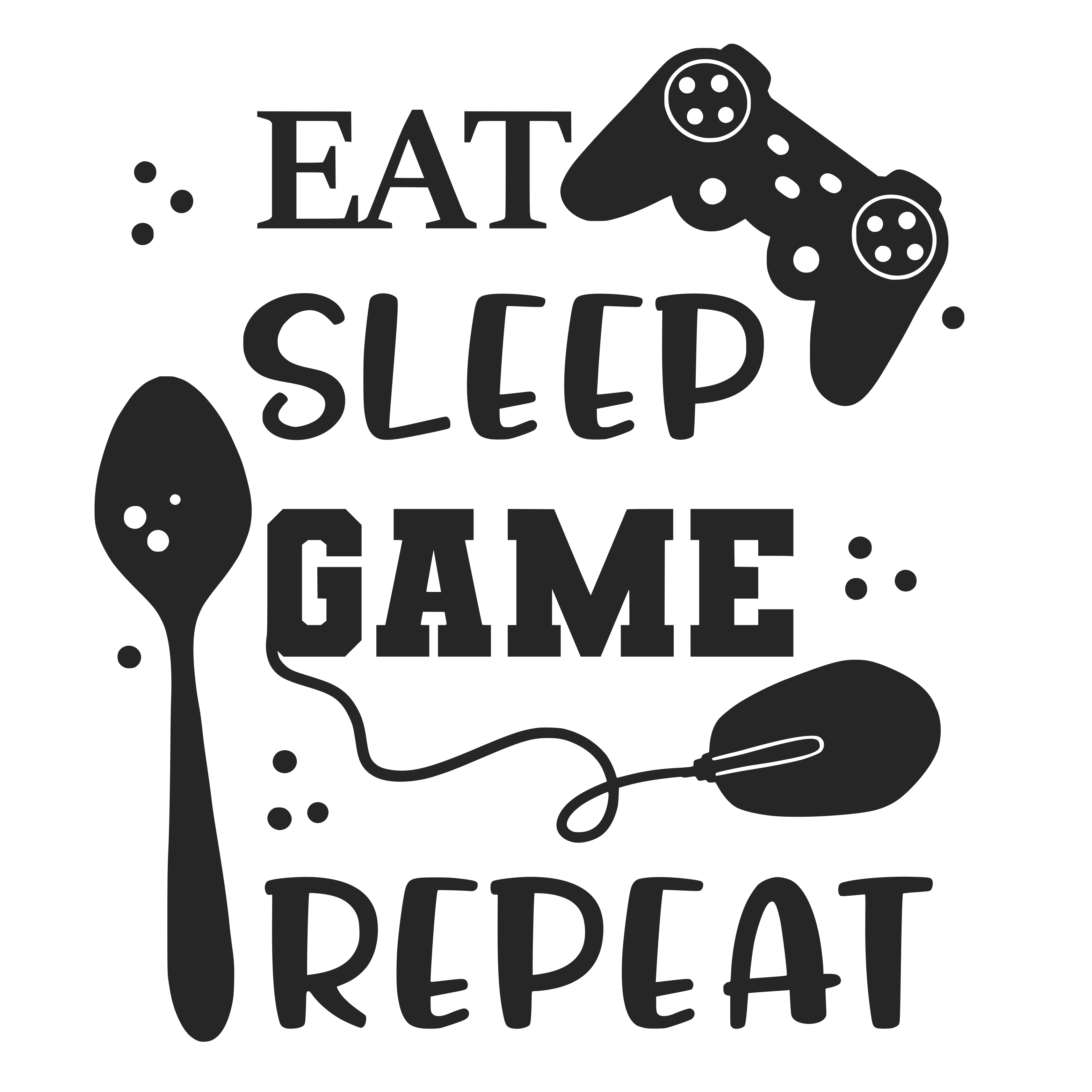 Eat Sleep Game Repeat free SVG cut file