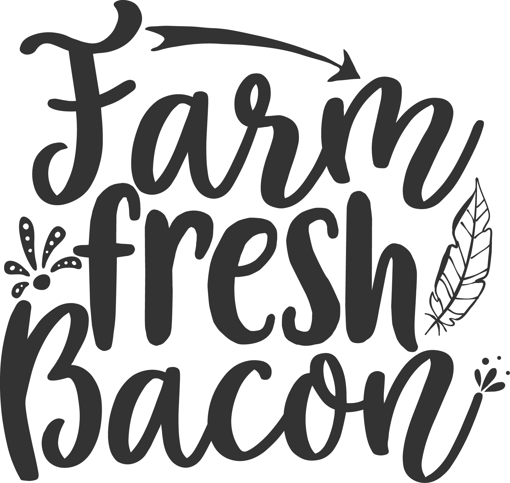 Farm Fresh Bacon free SVG cut file preview