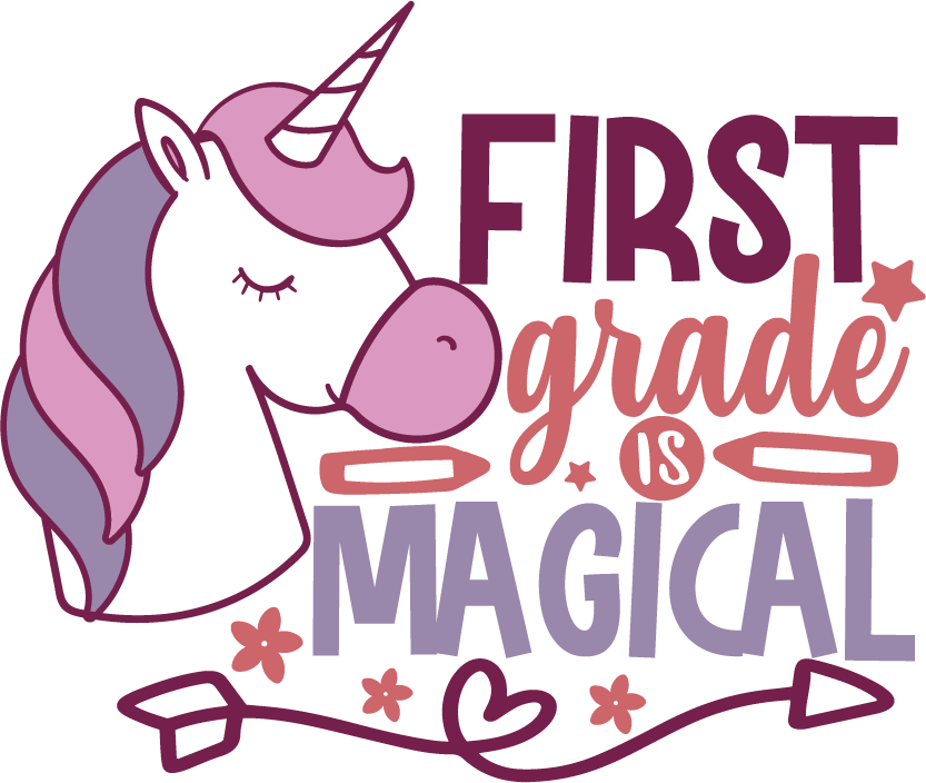 First Grade Is Magical free SVG cut file preview