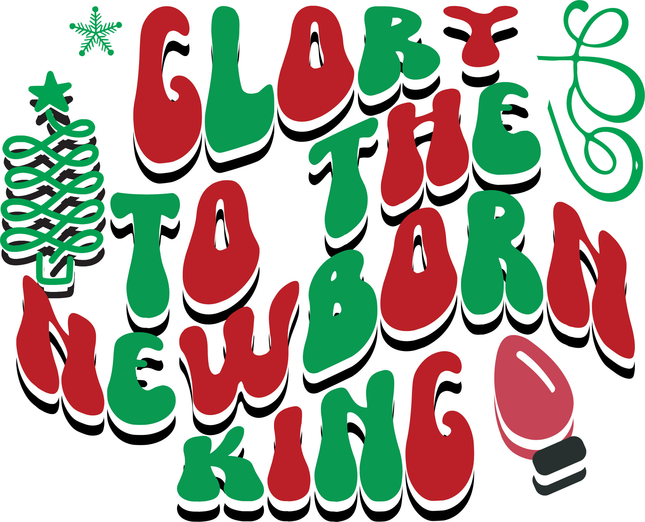 Glory to the Newborn King free SVG cut file