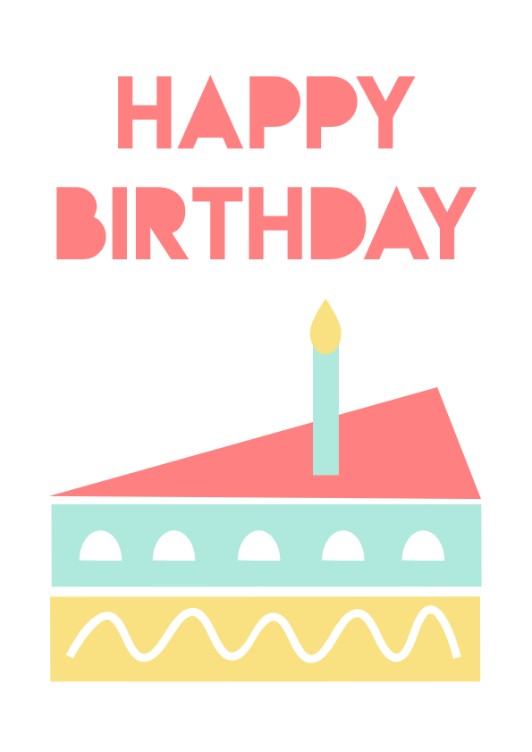 Happy Birthday Cake free SVG cut file