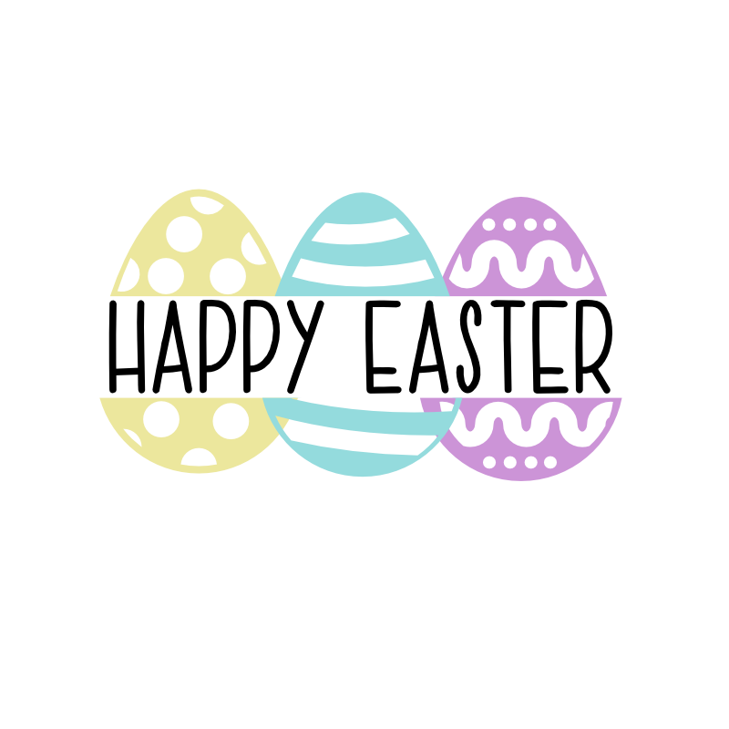 Happy Easter Eggs free SVG cut file