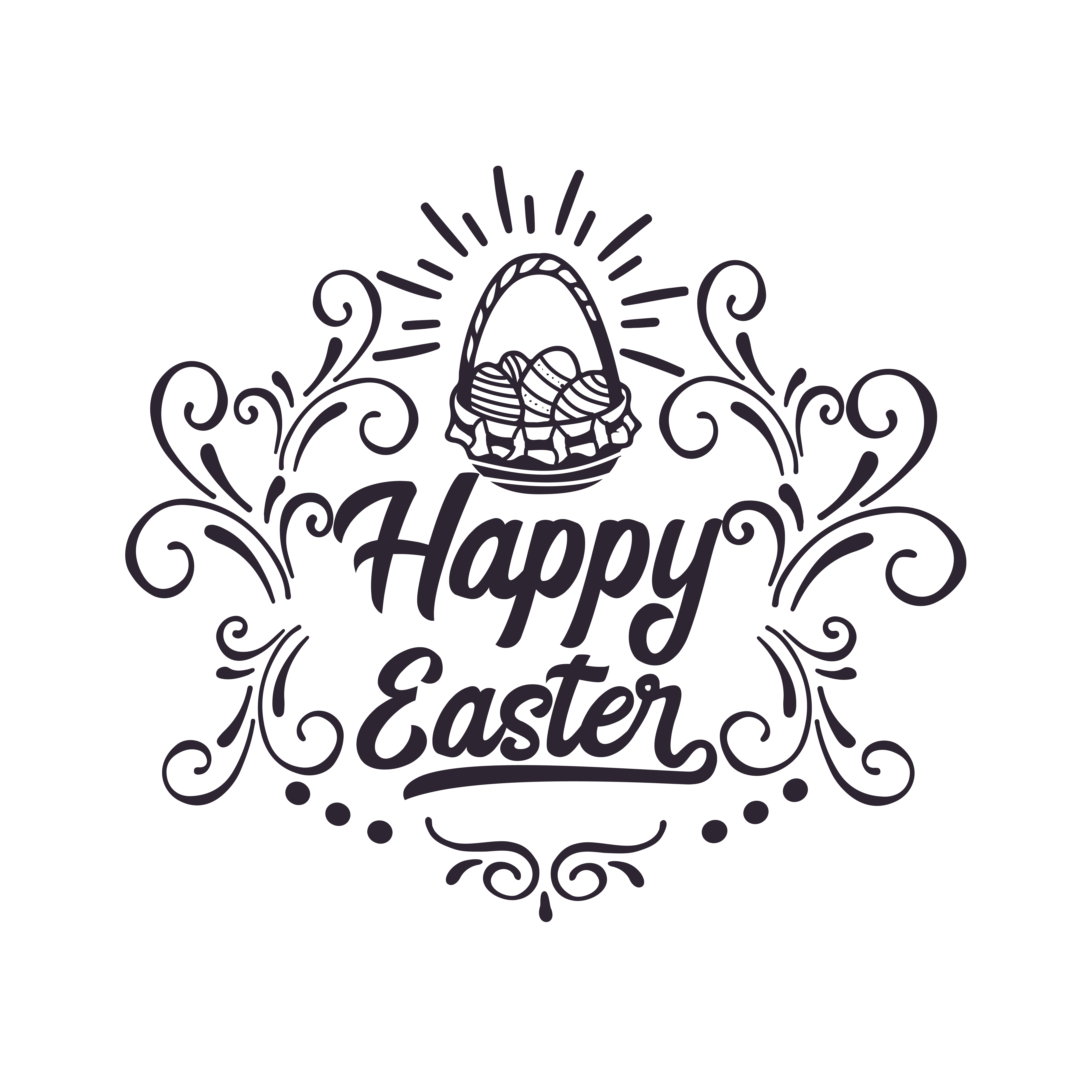 Happy Easter free SVG cut file