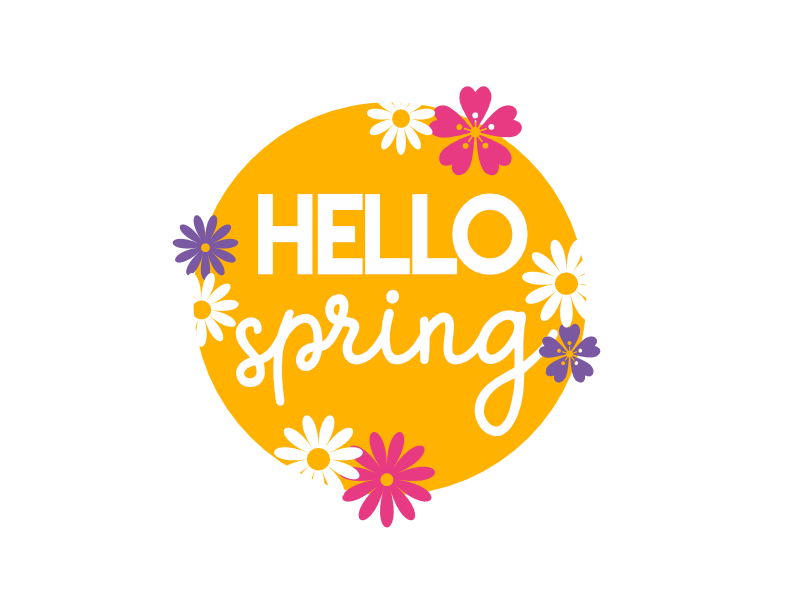 Hello Spring free SVG cut file