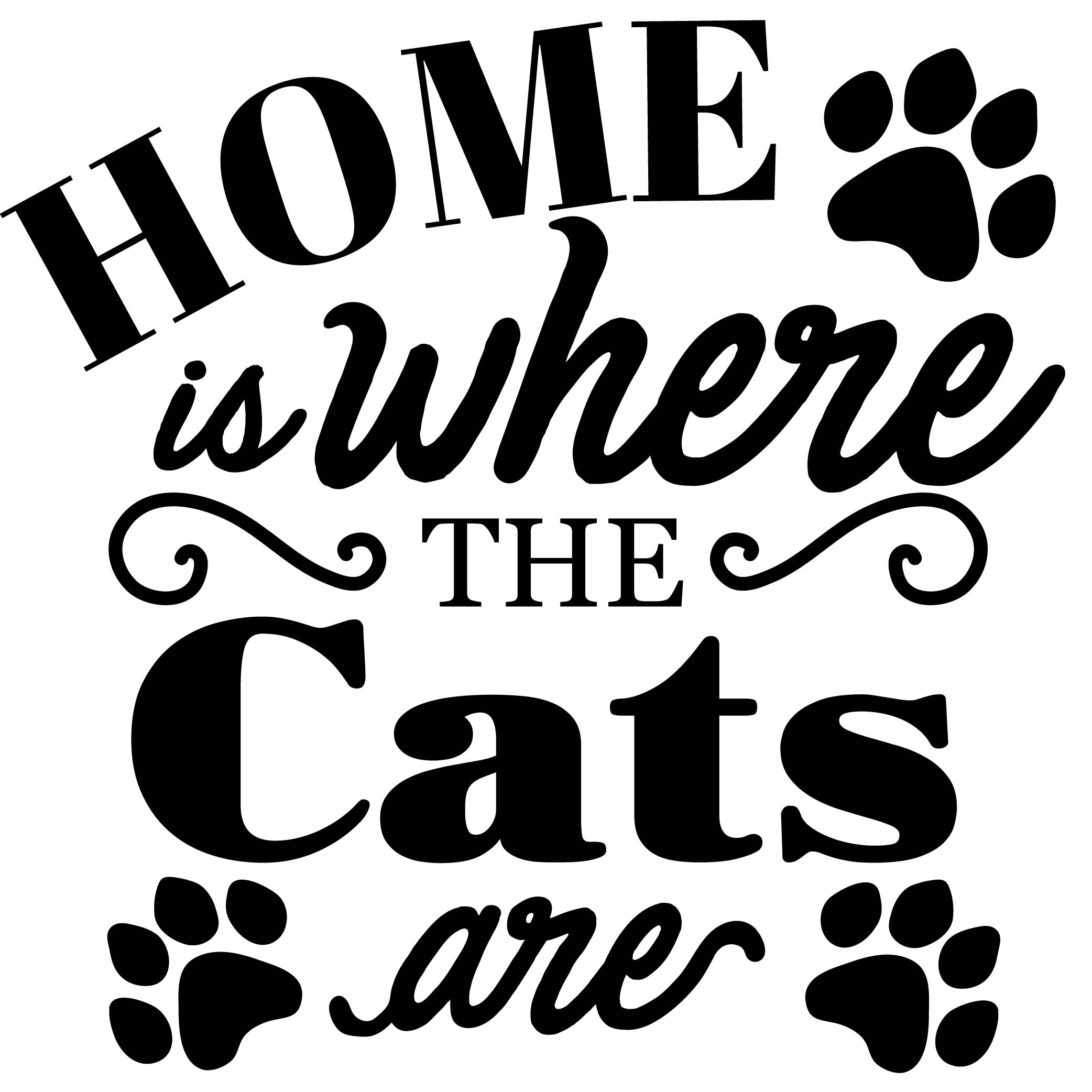 Home Is Where The Cats Are free SVG cut file
