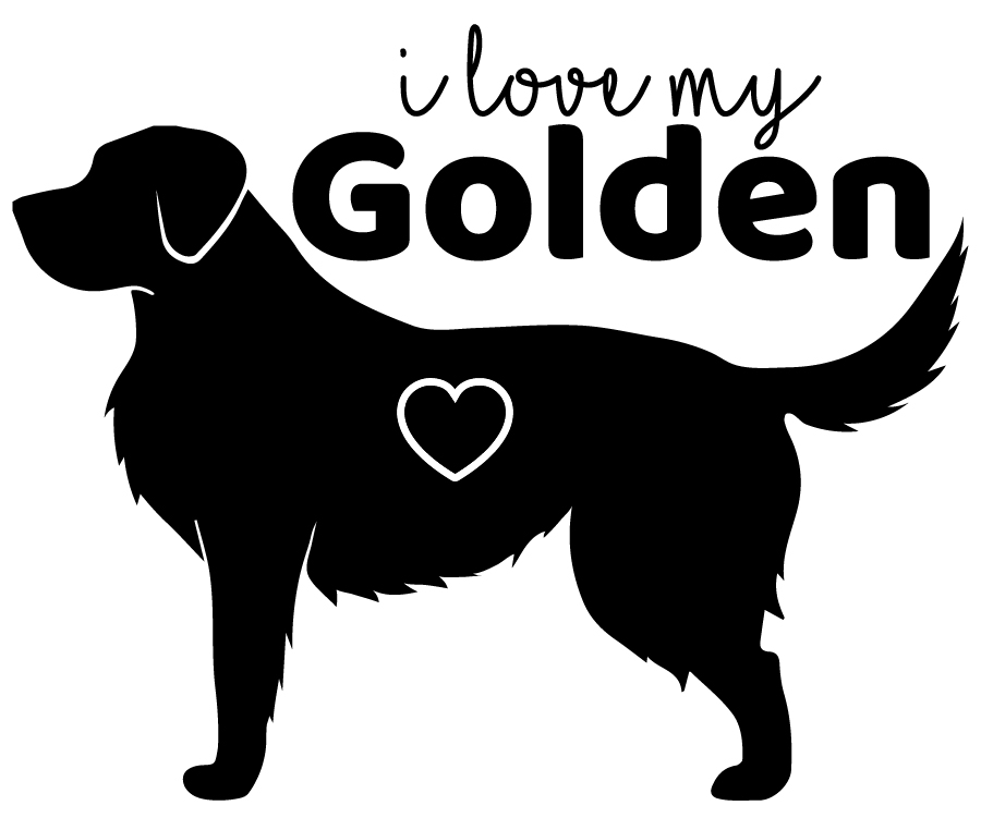 I Love My Golden free SVG cut file