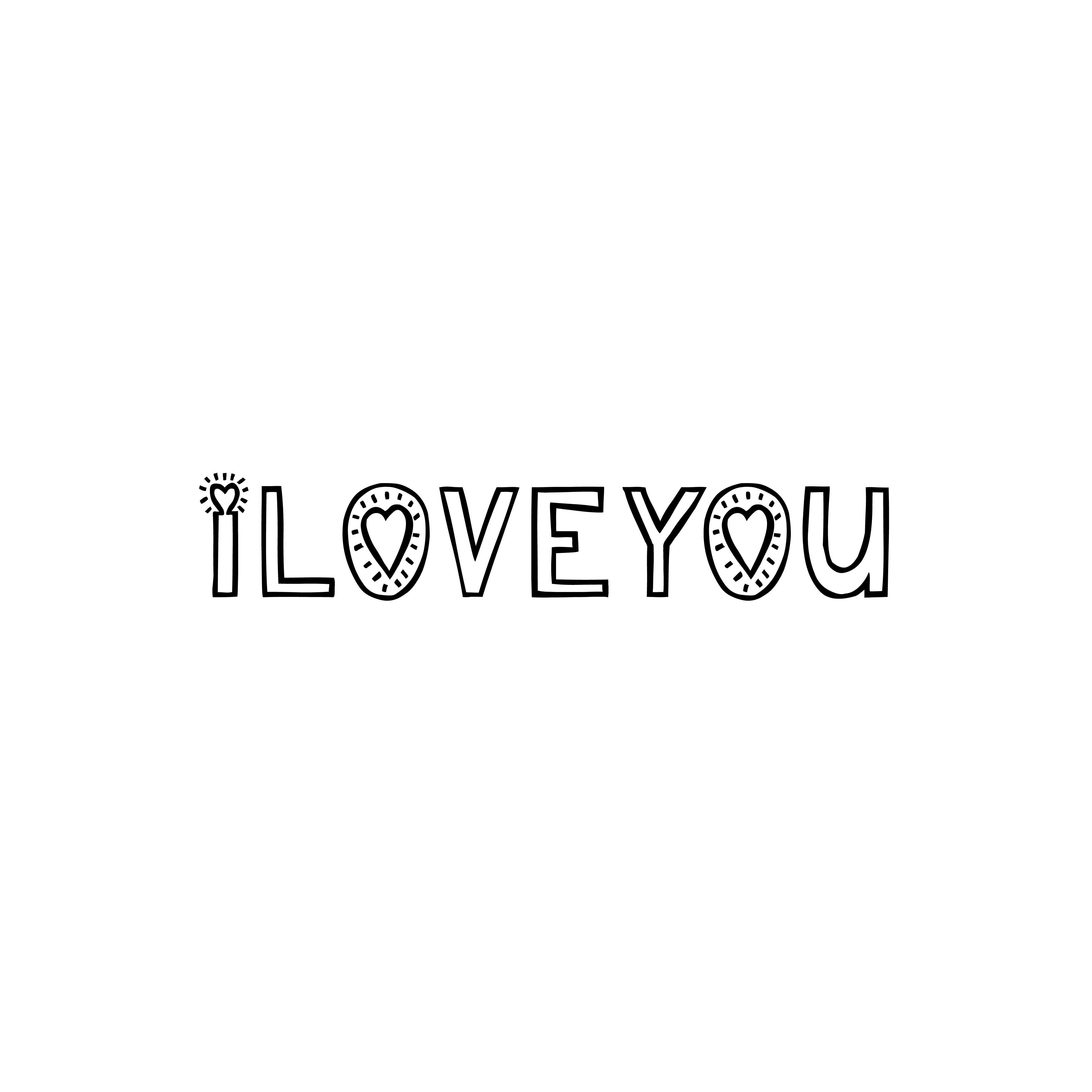I Love You free SVG cut file