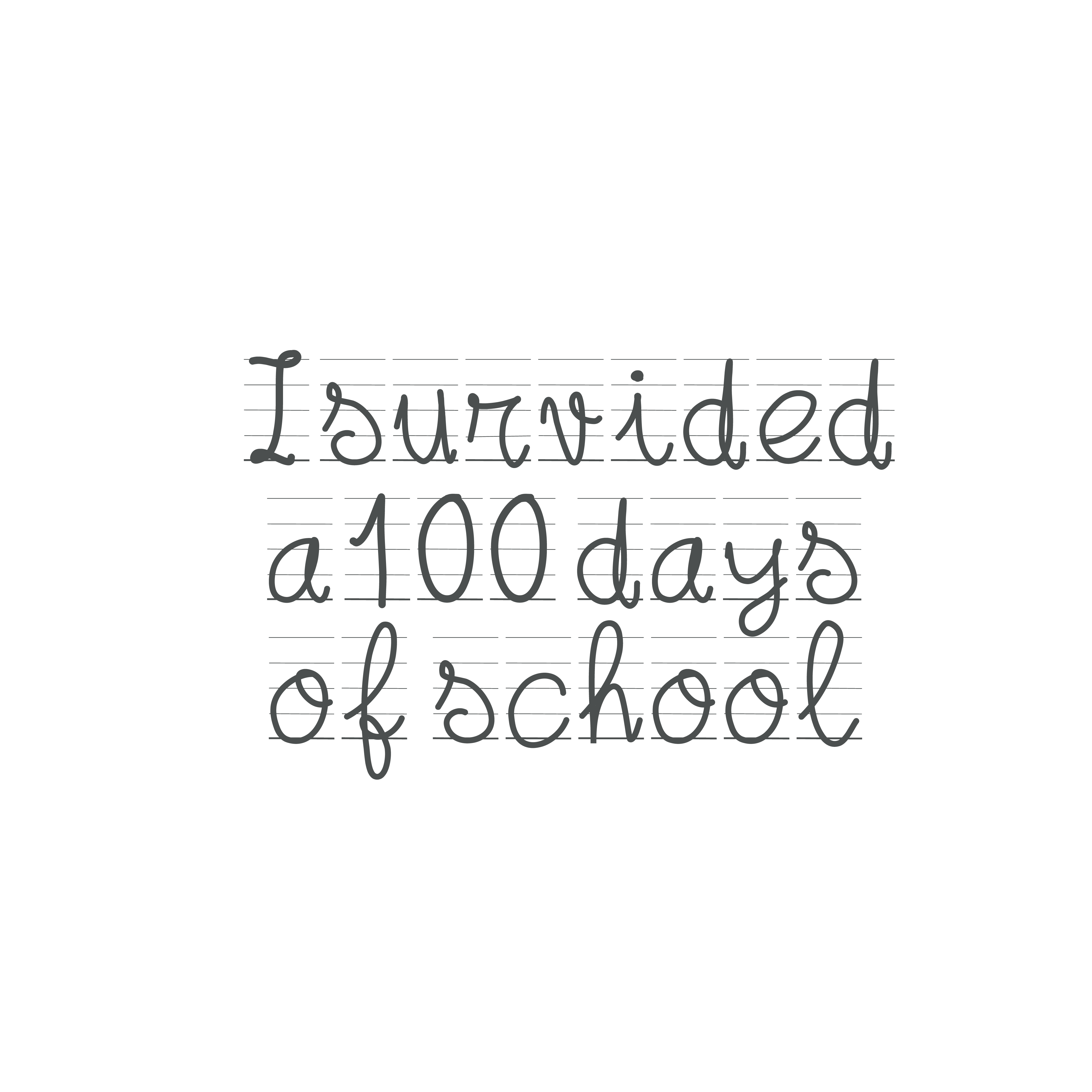 I Survived A 100 Days Of School free SVG cut file