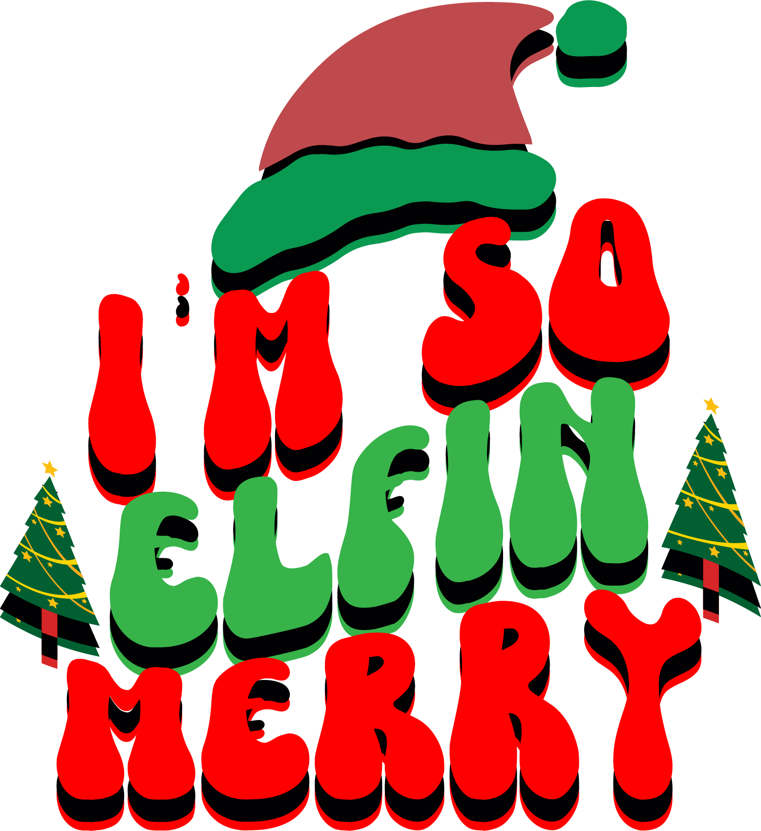 I’m So Elfin Merry free SVG cut file