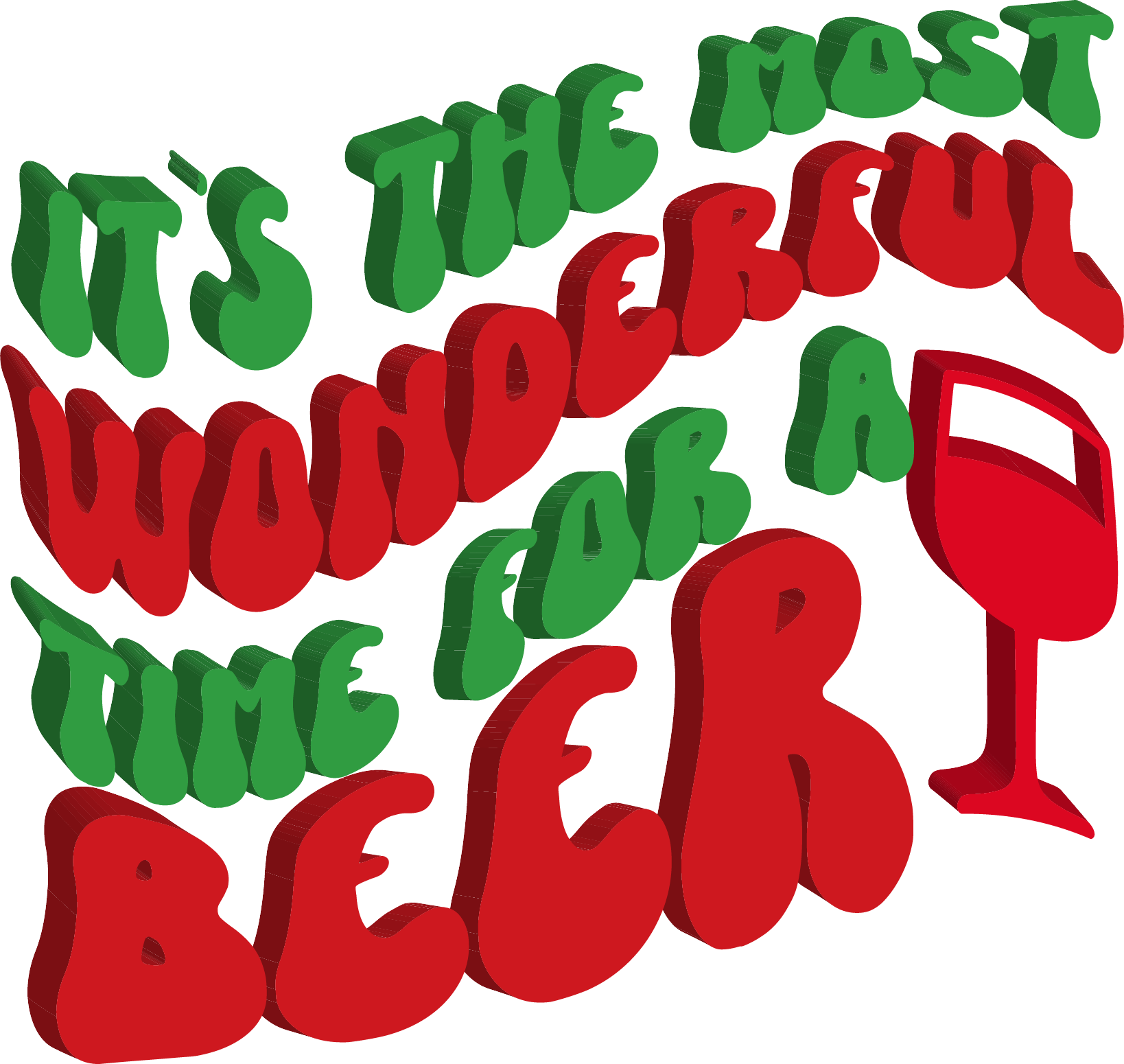 Its the Most Wonderful Time for a Beer free SVG cut file