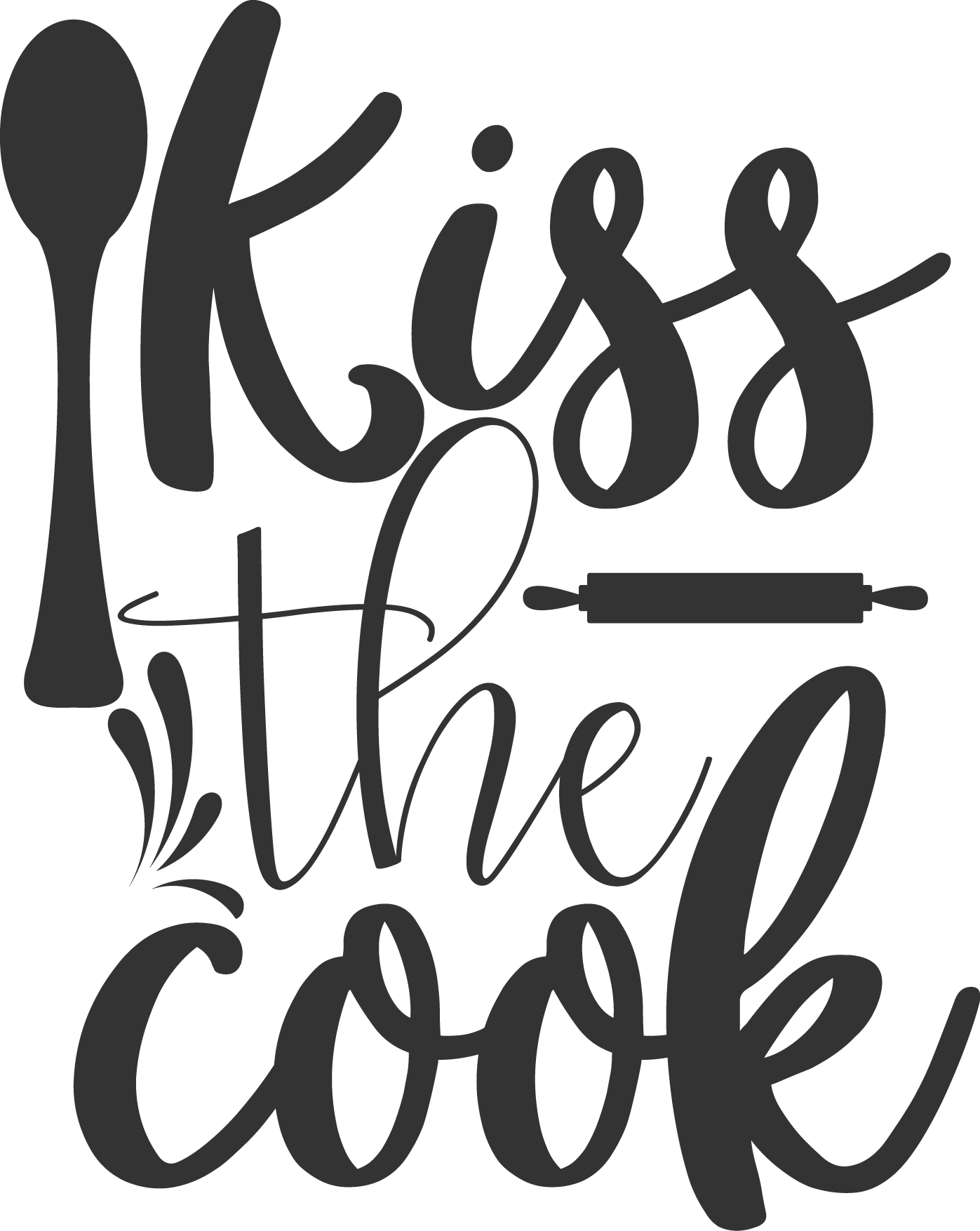 Kiss The Cook free SVG cut file preview