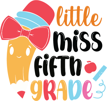 Litle Miss Grade Fifth free SVG cut file