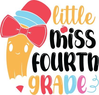 Litle Miss Grade Fourth free SVG cut file