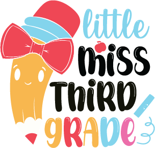 Litle Miss Grade Third free SVG cut file