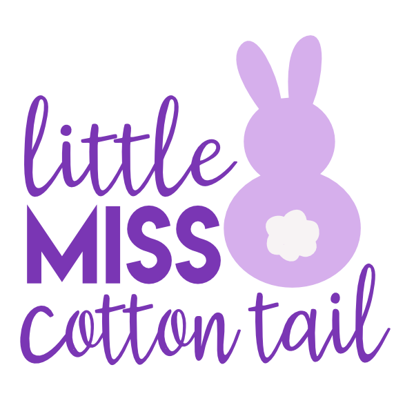 Little Miss Cotton Tail free SVG cut file