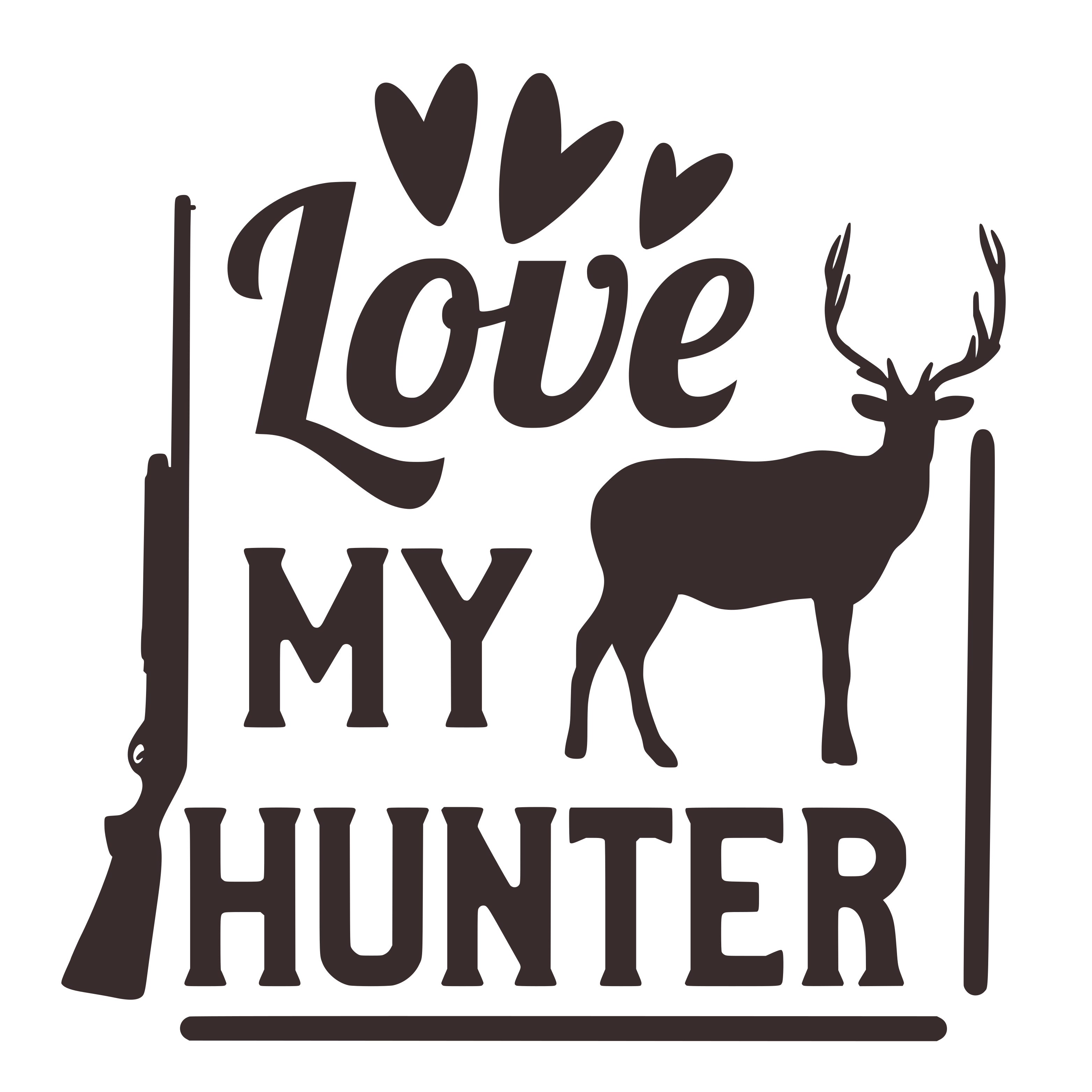 Love My Hunter free SVG cut file