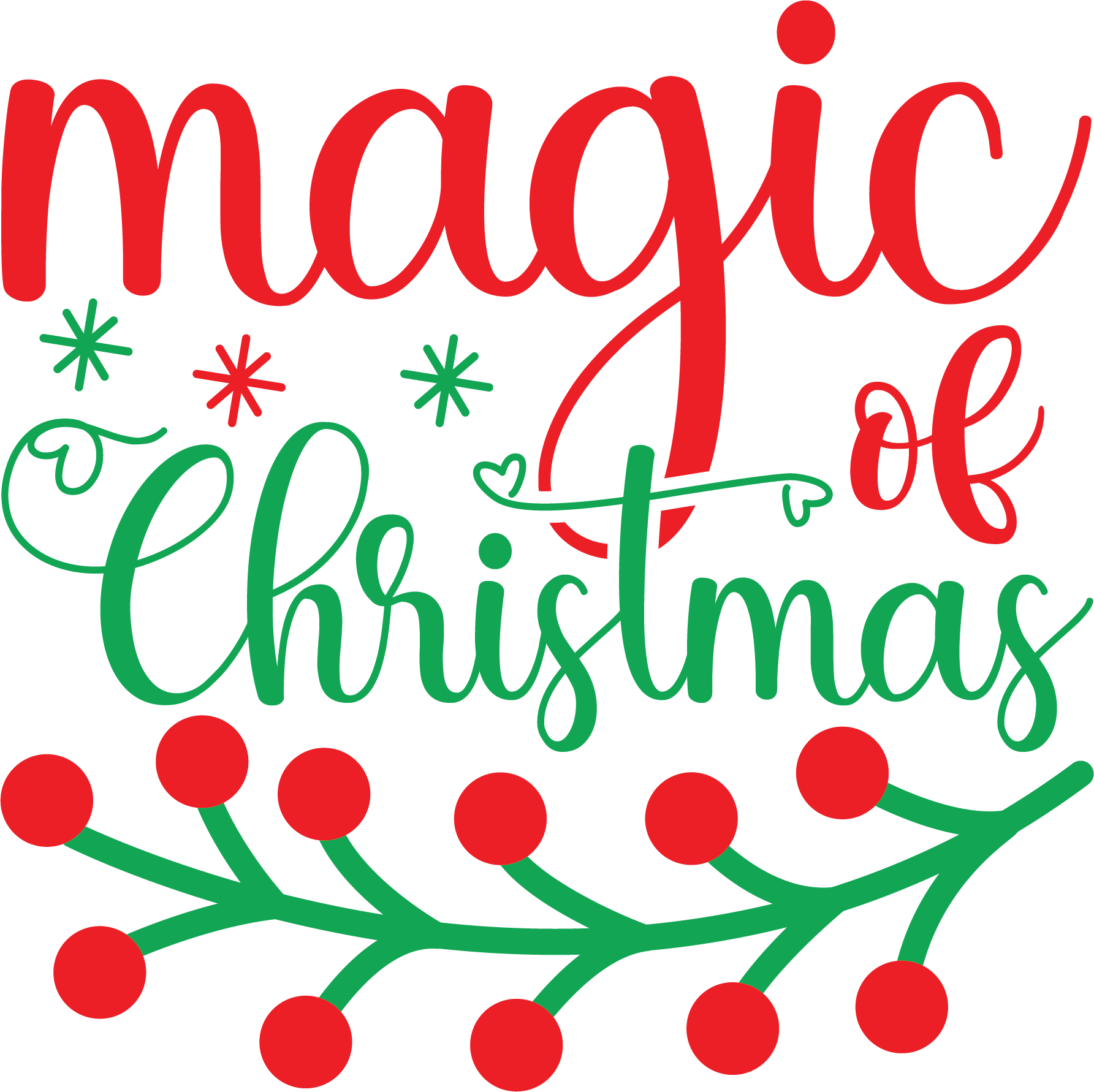Magic of Christmas free SVG cut file