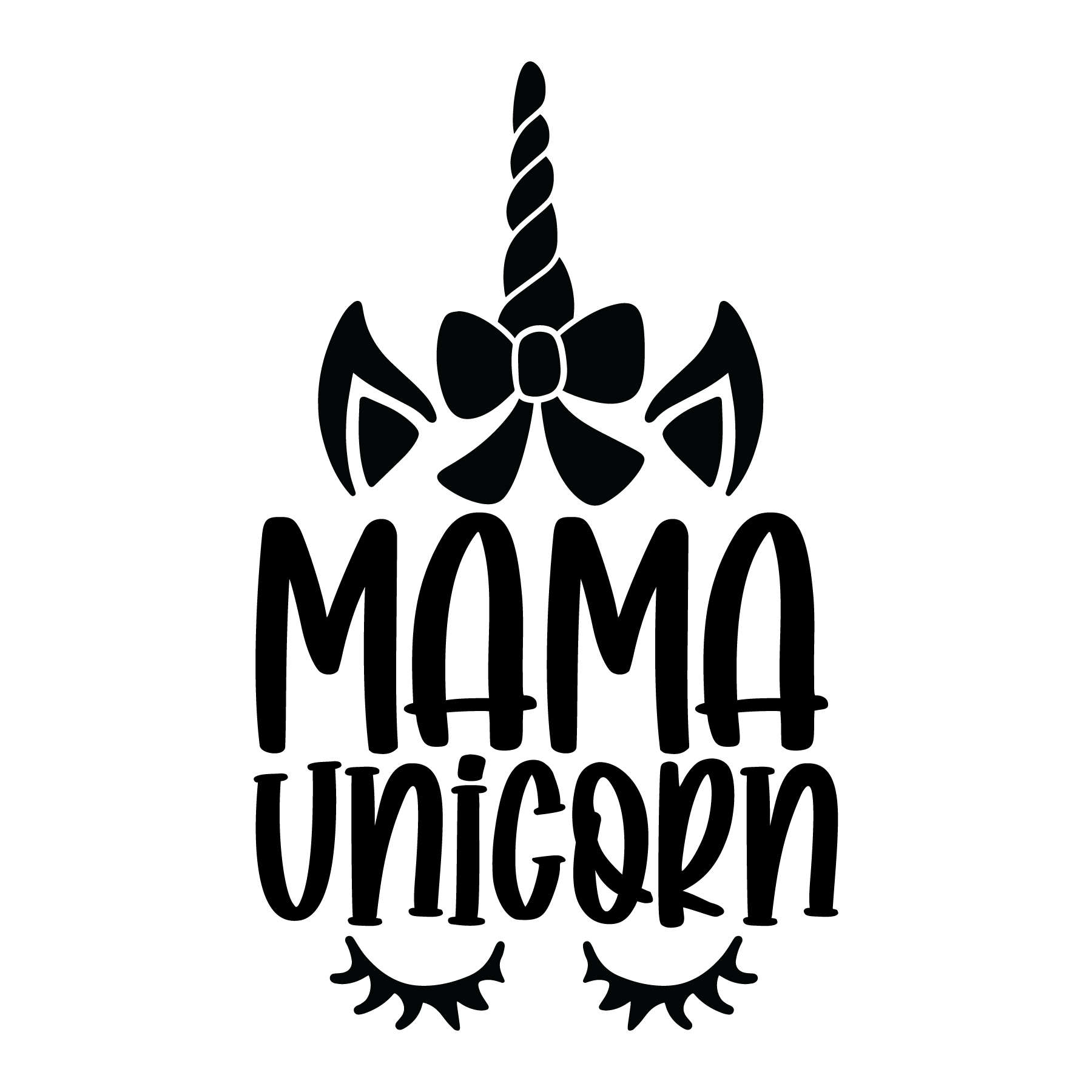 Mama Unicorn free SVG cut file