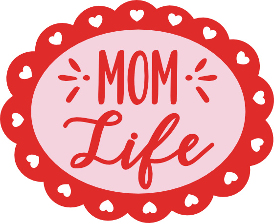 Mom Life Badge free SVG cut file