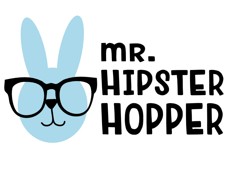 Mr Hipster Hopper Easter Bunny free SVG cut file