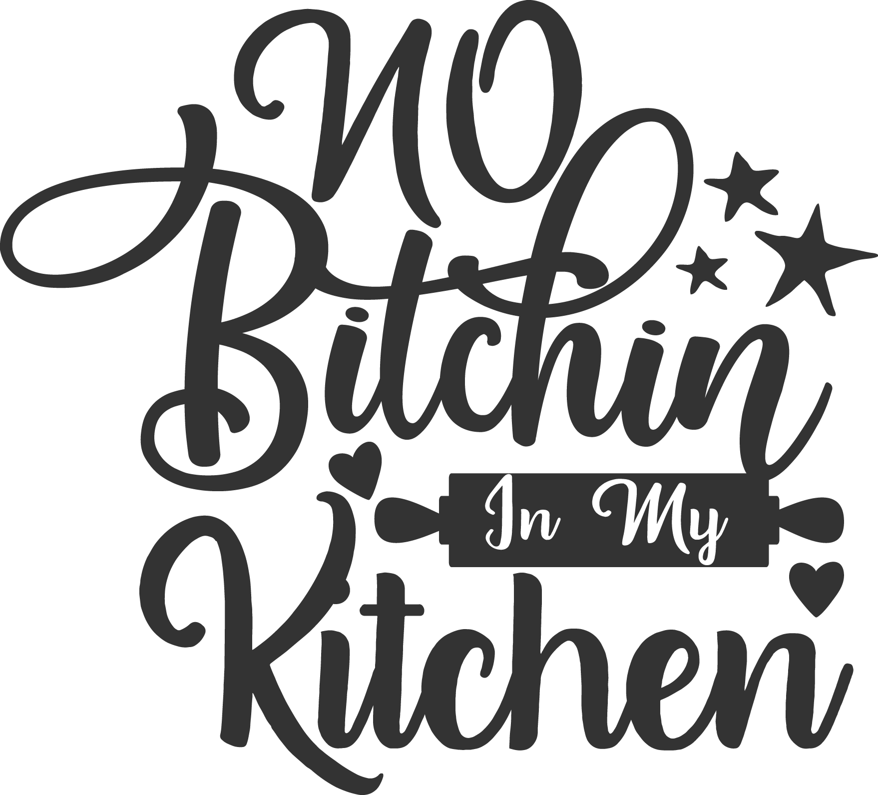 No Bitchin In My Kitchen free SVG cut file preview