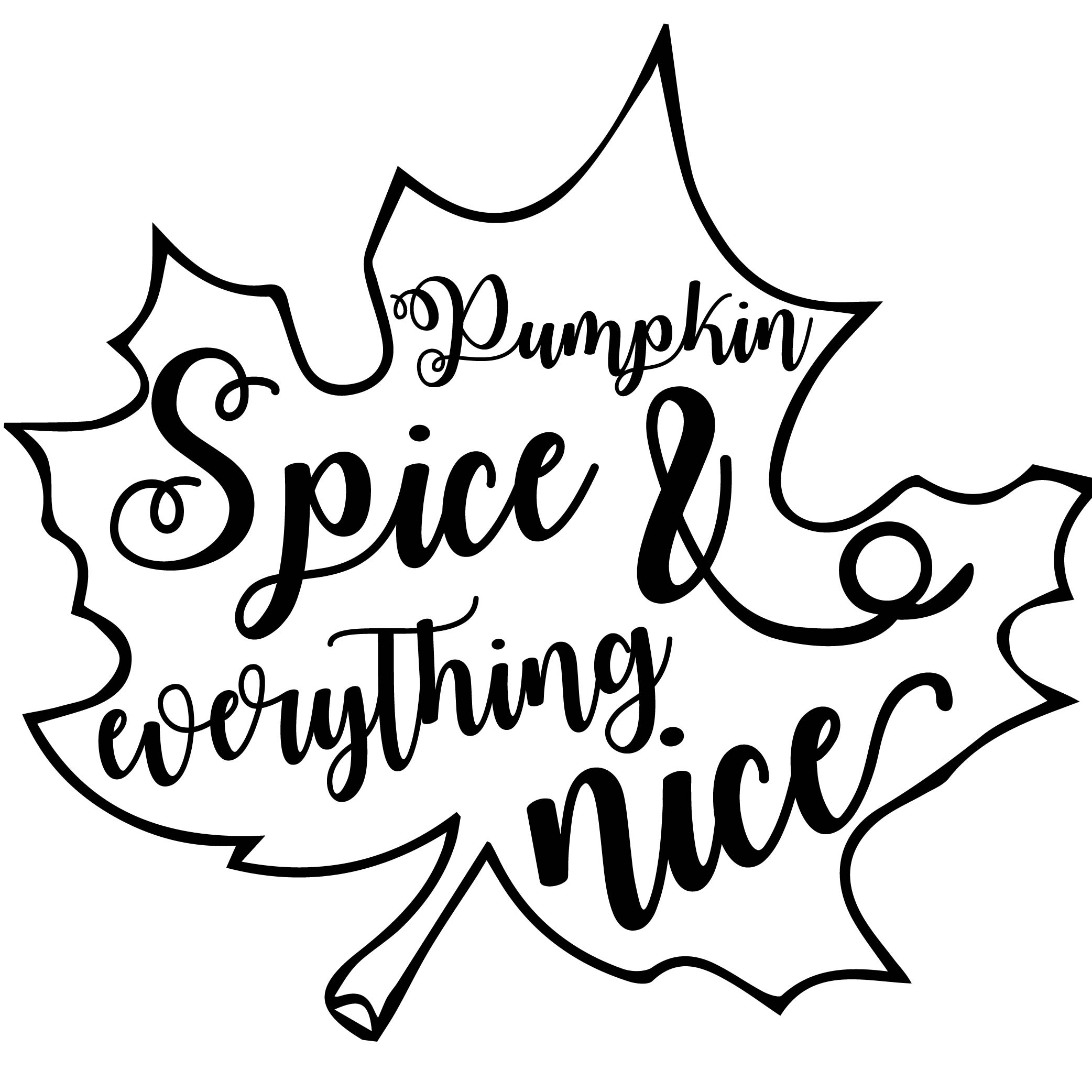 Pumpkin Spice free SVG cut file