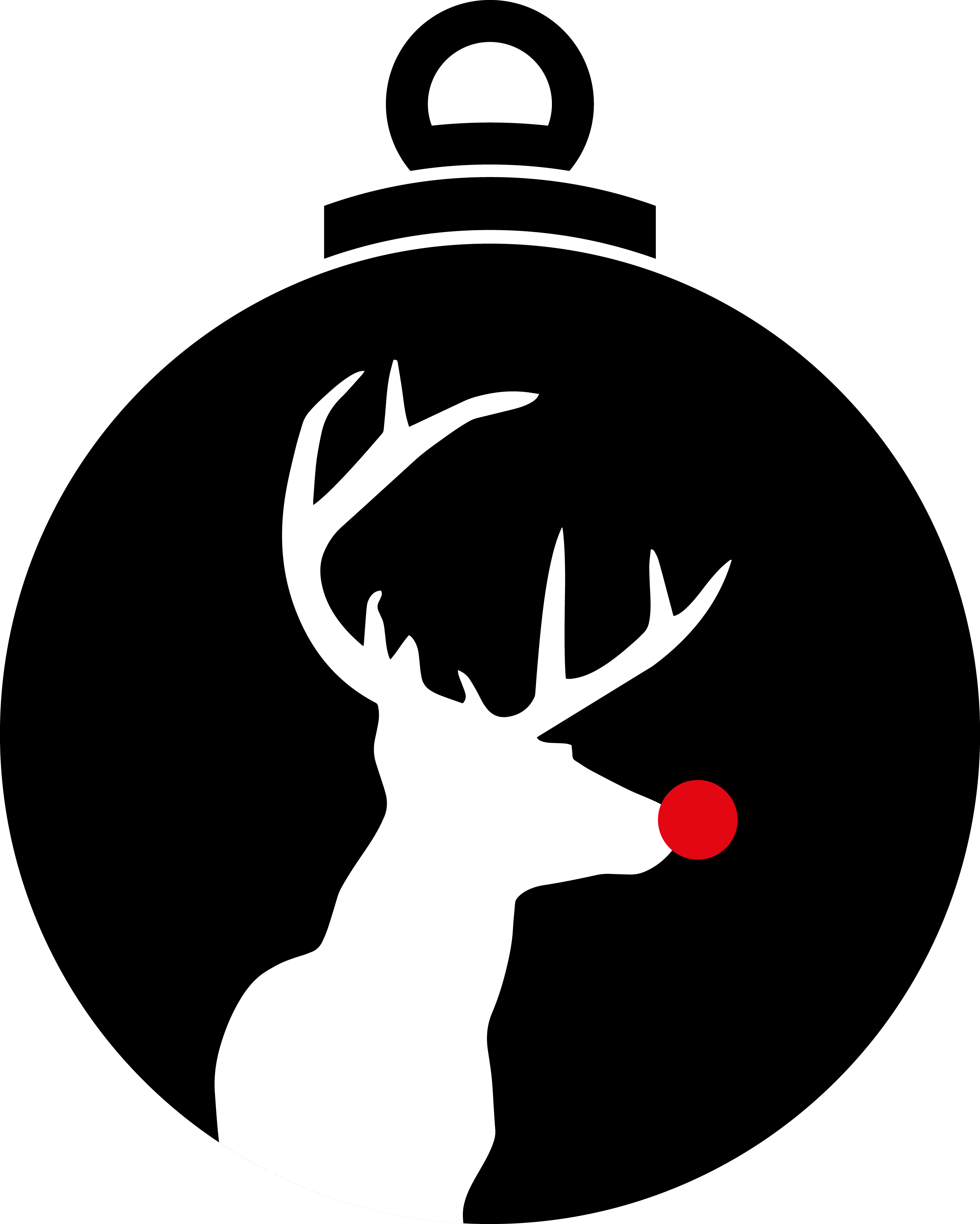 Reindeer Bauble free SVG cut file