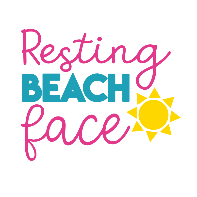 Resting Beach Face free SVG cut file
