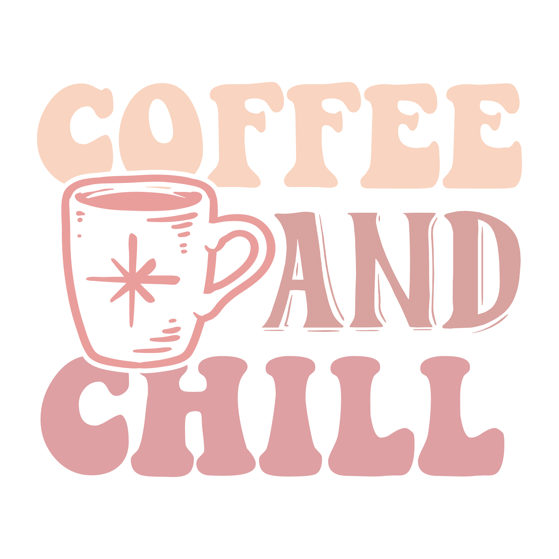 Retro Coffee And Chill 2 free SVG cut file