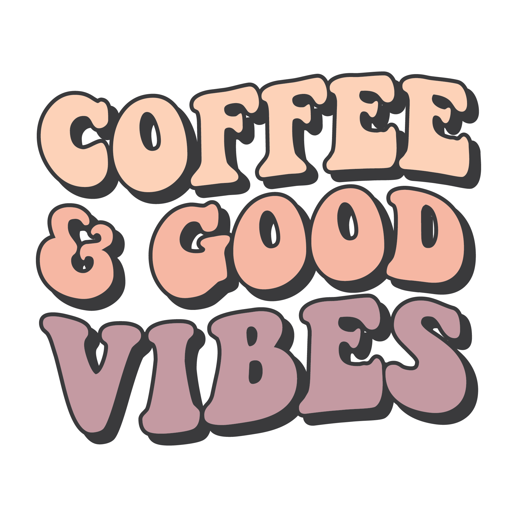 Retro Coffee & Good Vibes free SVG cut file