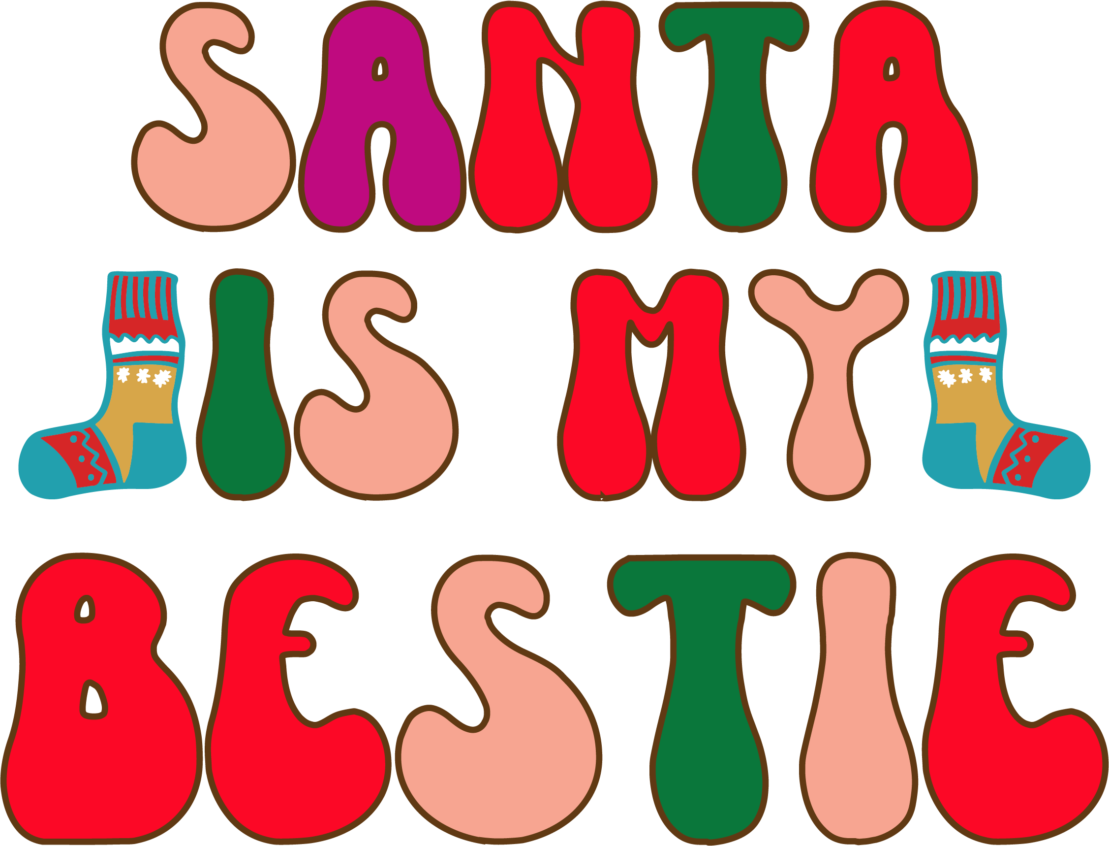 Santa is my Bestie free SVG cut file