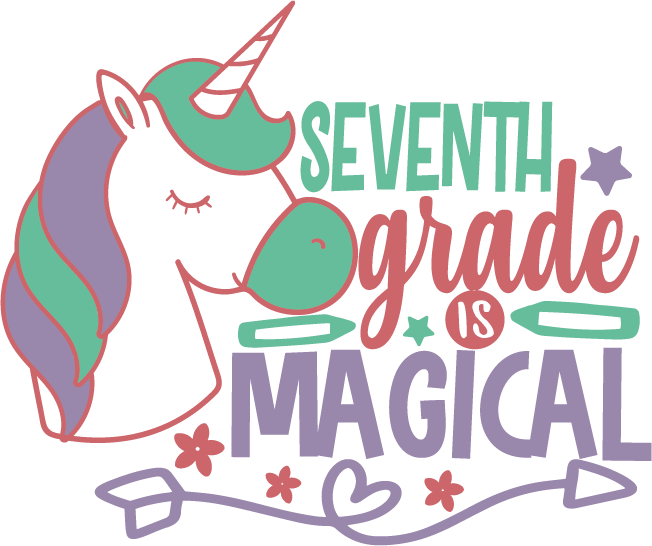 Seventh Grade Is Magical free SVG cut file preview