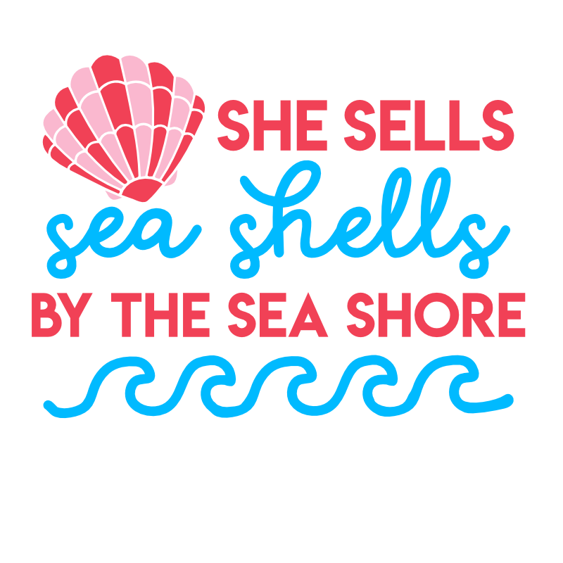 She Sells Sea Shells free SVG cut file