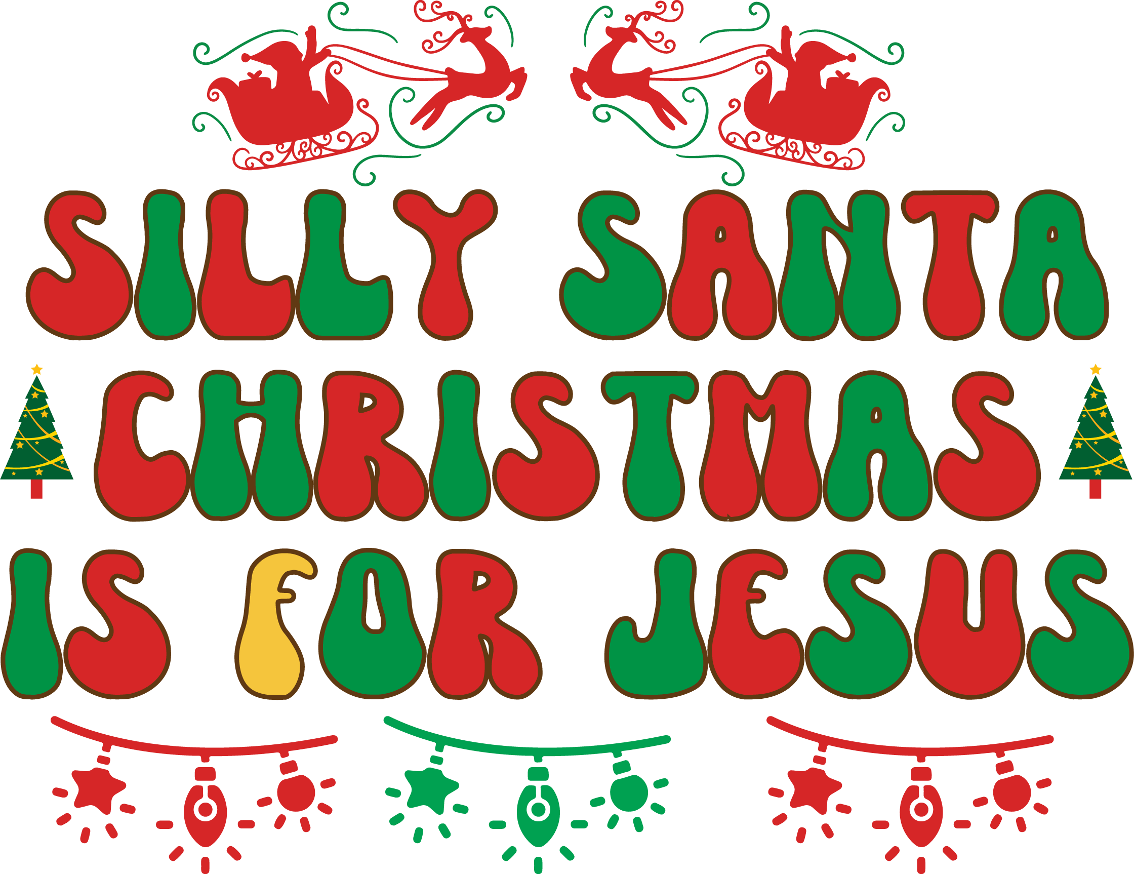 Silly Santa Christmas is for Jesus free SVG cut file