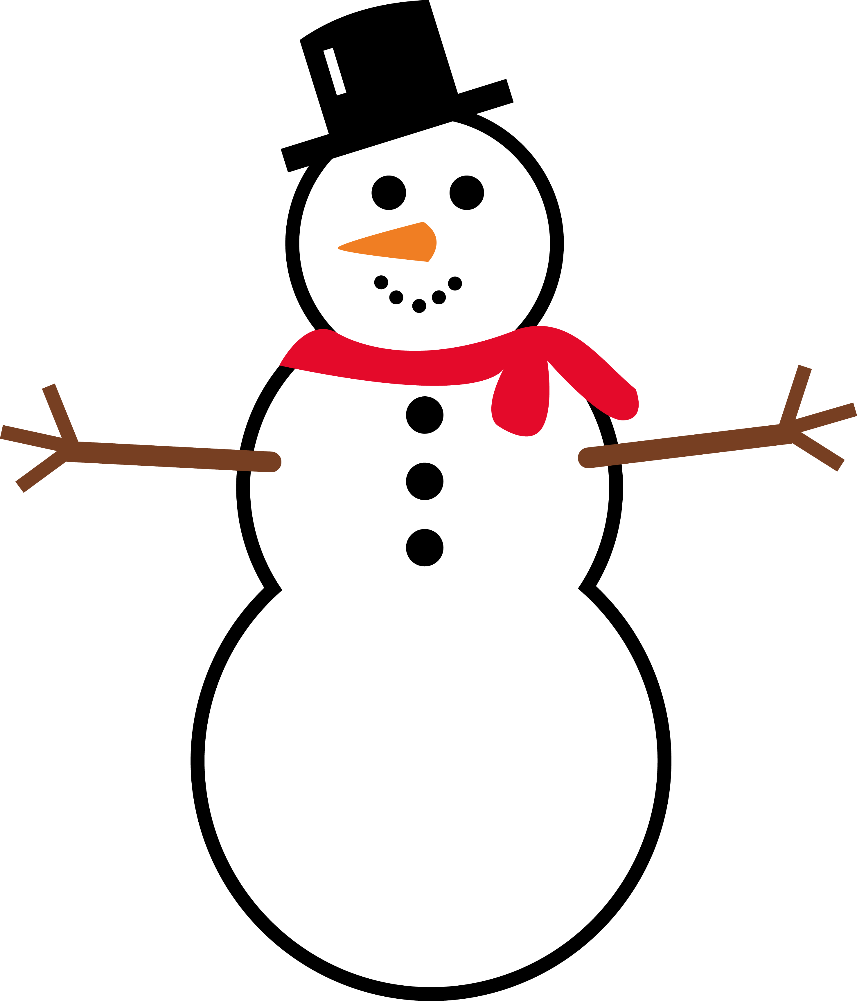 Snowman free SVG cut file