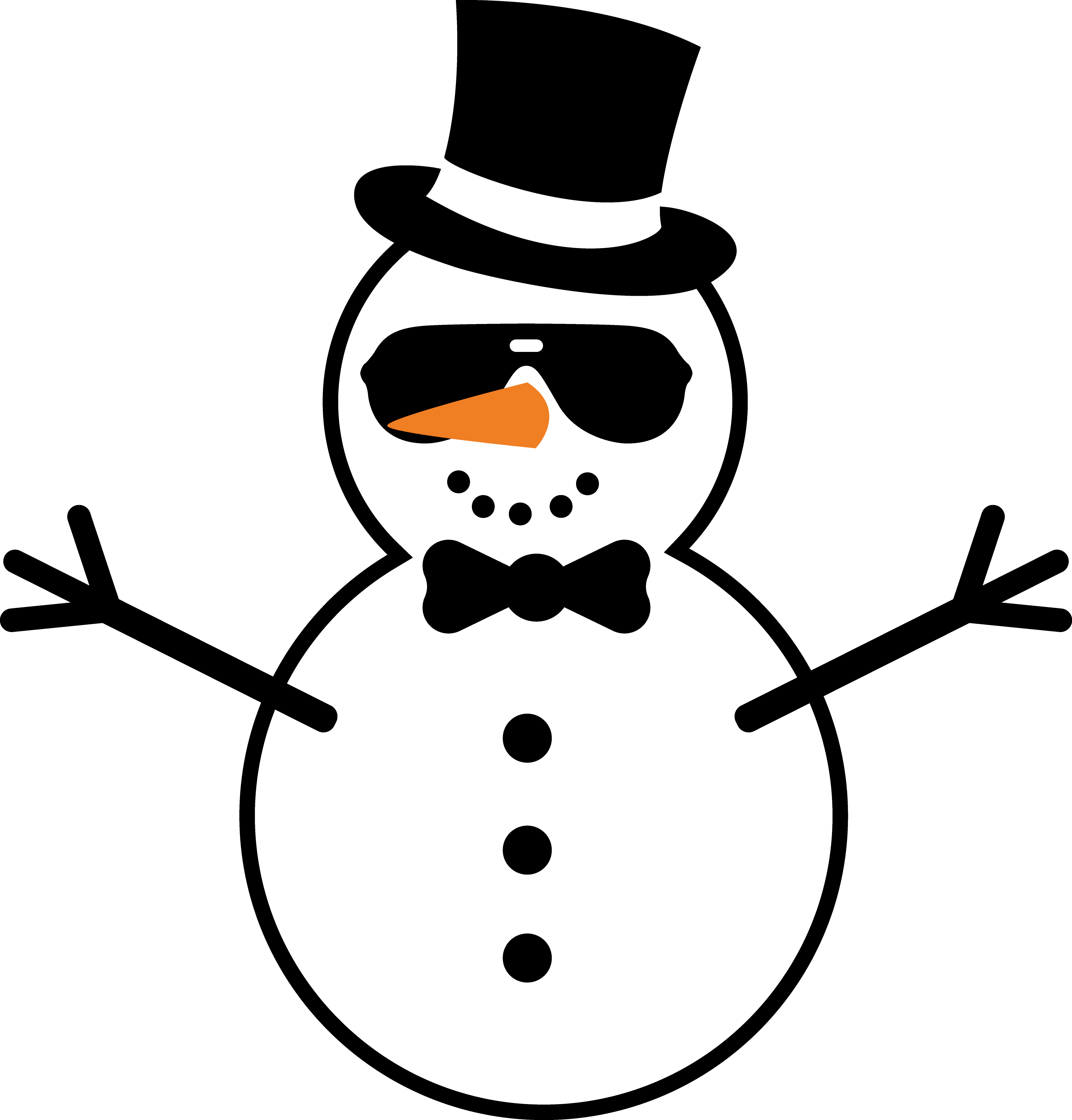 Snowman free SVG cut file