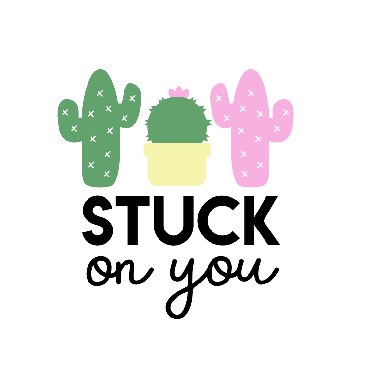Stuck On You Cacti free SVG cut file