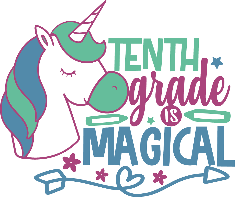 Tenth Grade Is Magical 1 free SVG cut file preview