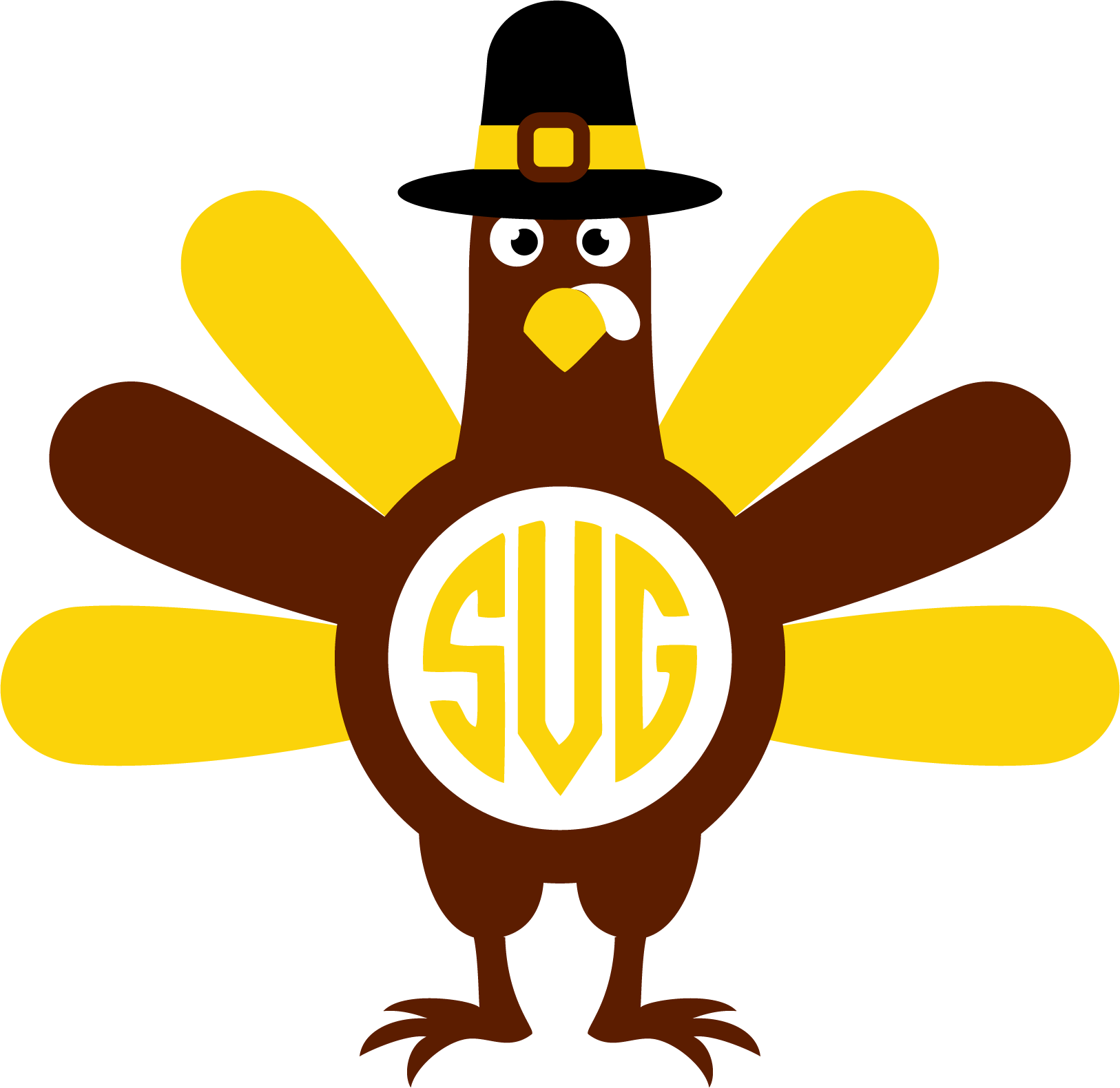 Turkey Monogram free SVG cut file