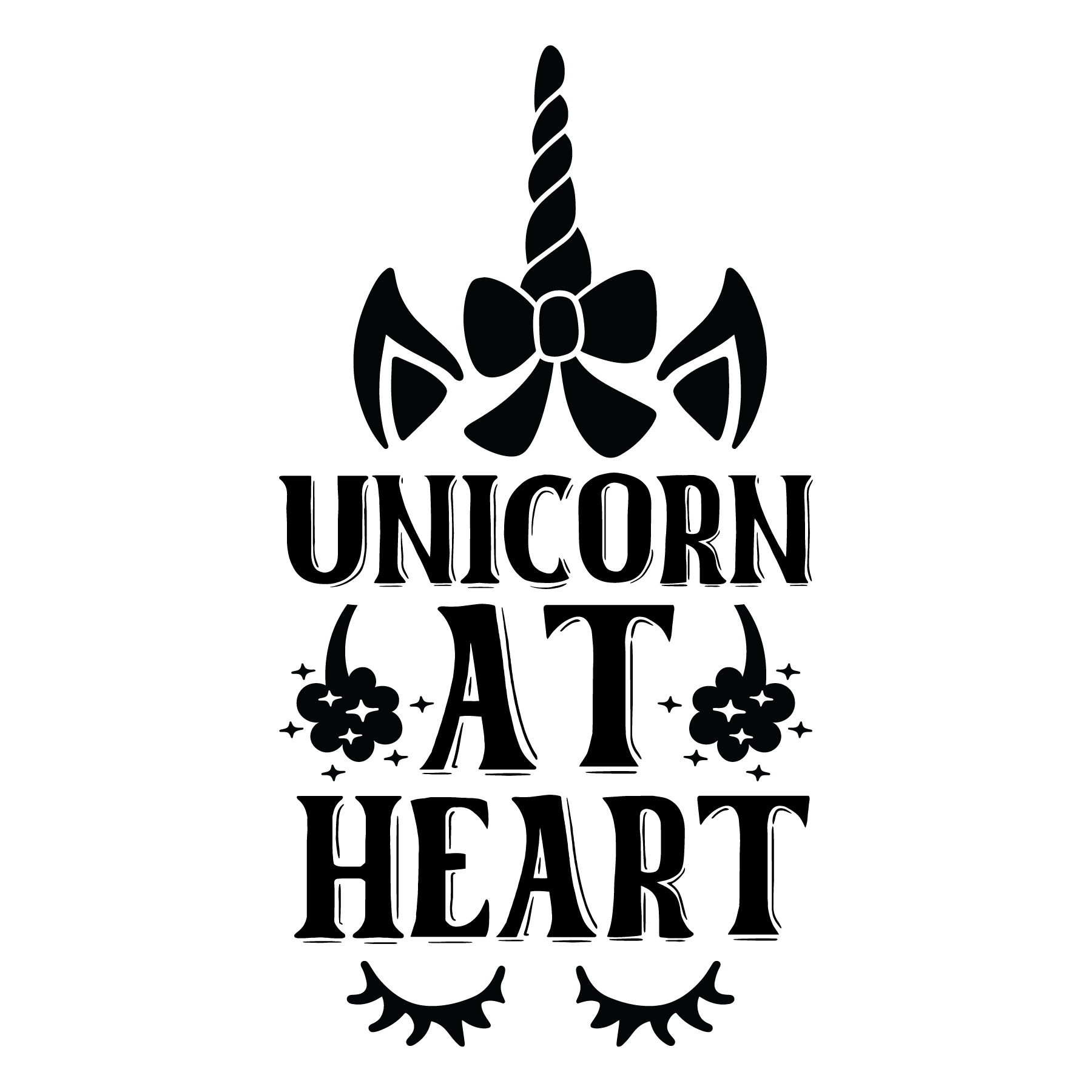 Unicorn At Heart free SVG cut file